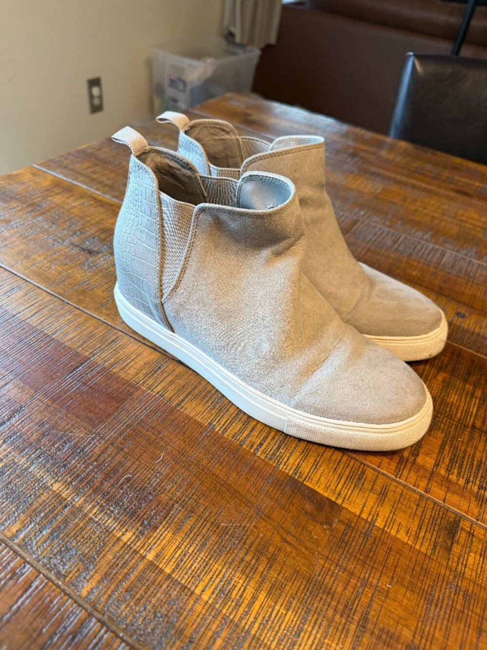 Abound Grey Wedge Sneakers/Booties - 8